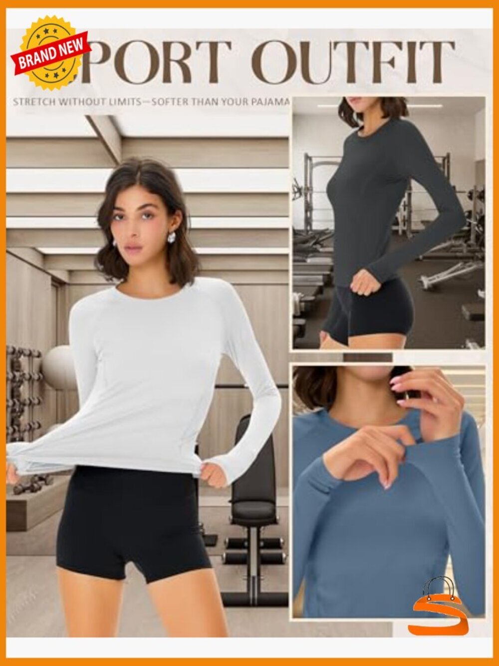 4 Pack Long Sleeve Compression Shirts Women Athletic Yoga Gym Top - Picture 4 of 6